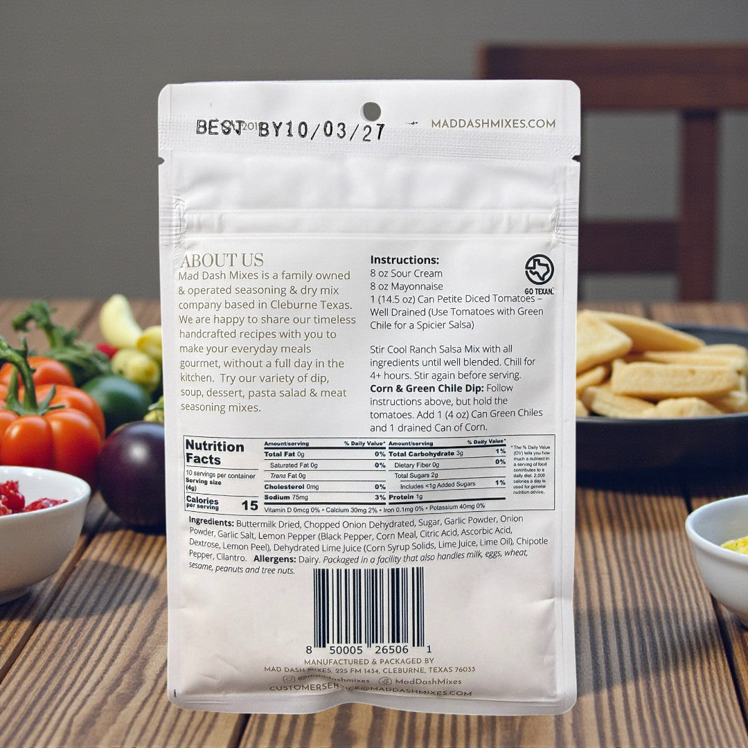 Cool Ranch Salsa Dip Mix