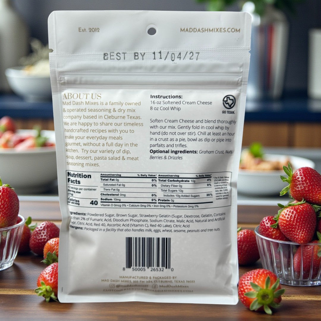 Strawberry "No Bake" Cheesecake Mix